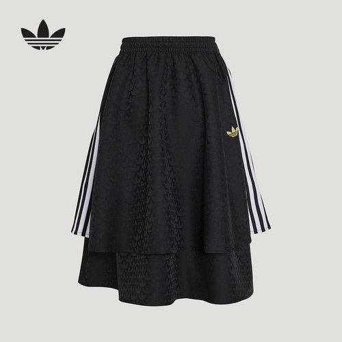 adidas阿迪达斯新年款梭织运动宽松半身裙2026女大童裙子 KT4999