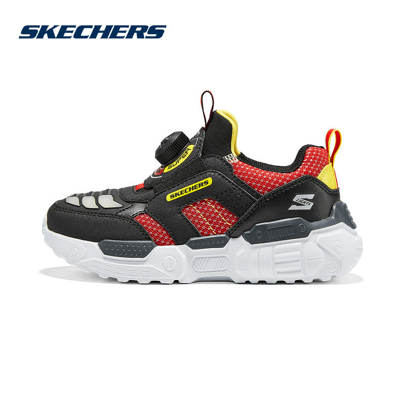 SKECHERS(斯凯奇)|（新款）2026春男童休闲鞋 400170L-BKRD,运动鞋new,运动休闲鞋,淘宝优惠券,粉丝福利购,淘宝优惠卷