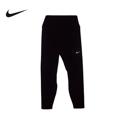 耐克女子紧身裤NIKE ONE 速干高腰九分裤普拉提瑜伽裤FN3233-013