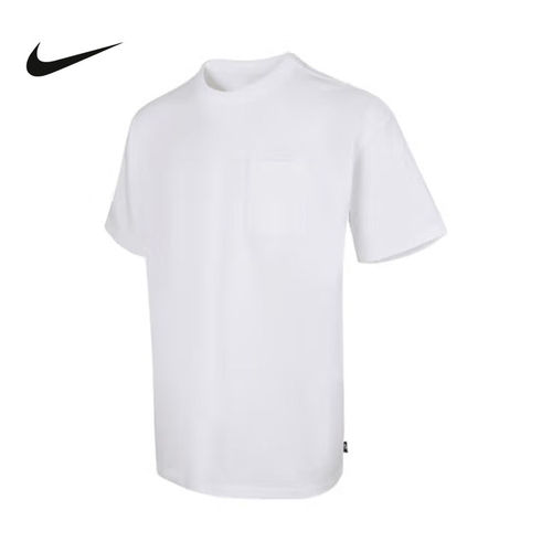 Nike耐克男子口袋T恤夏新款宽松棉质休闲刺绣短袖上衣 DQ9296-101