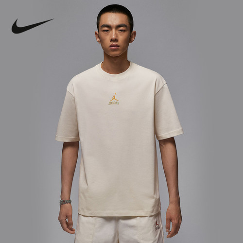 Nike耐克短袖男夏新款Jordan背标宽松复古圆领运动T恤IM3354-047