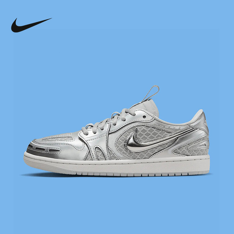 耐克女鞋AIR JORDAN 1 AJ1银色低帮板鞋运动训练篮球鞋HQ2186-002,运动鞋new,运动休闲鞋,淘宝优惠券,粉丝福利购,淘宝优惠卷