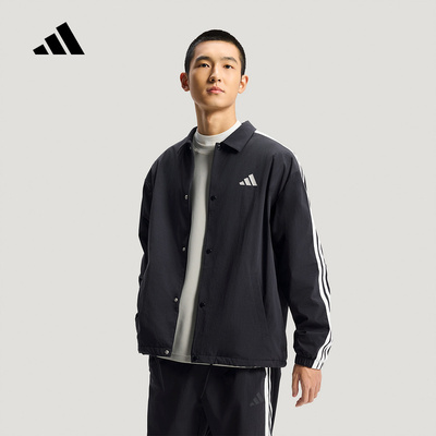 adidas阿迪达斯2026春男摇粒绒衬里运动休闲宽松夹克外套 KR2499
