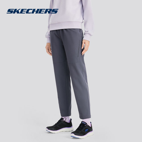 Skechers斯凯奇舒适透气运动休闲冬女百搭梭织长裤 P424W166/0403
