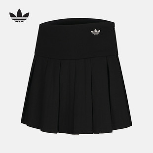 adidas阿迪达斯三叶草百褶裙2026夏女运动短裙休闲半身裙 KG8257