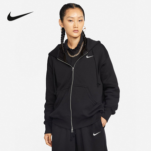 Nike耐克女子運動外套2023新款 寬松開衫 衛衣DQ5759 010 上衣連帽衫