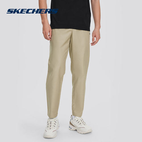 Skechers斯凯奇长裤舒适直筒男子复古休闲运动裤 L224M055/00V8