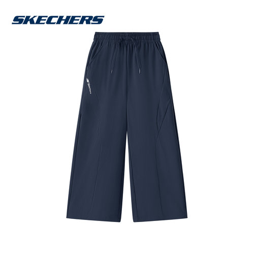 SKECHERS斯凯奇男女童裤夏季运动休闲裤宽松长裤 P326K008-002Z