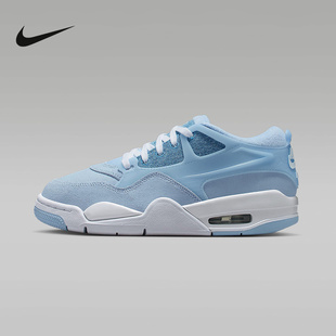 NIKE耐克大童鞋AIR JORDAN AJ4蓝白运动休闲复古篮球鞋IH2348-400
