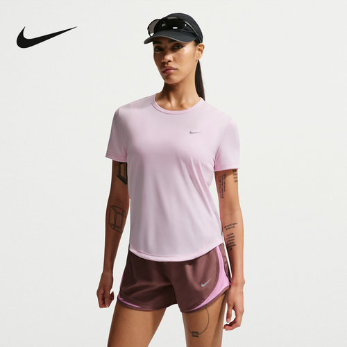 NIKE耐克Dri-FIT速干短袖跑步上衣夏季女子短袖针织衫 HQ0649-663