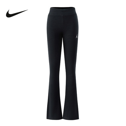 Jordan耐克女裤夏秋新款休闲透气修身开衩黑色运动长裤IF4823-010