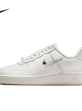 Nike耐克女鞋空军一号运动鞋白色AF1银勾低帮休闲板鞋IU7558-030