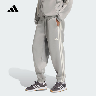 adidas阿迪达斯秋季新款男子针织长裤运动休闲裤宽松束脚裤JX5621