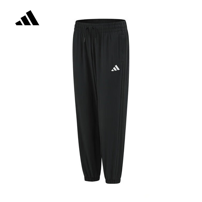 adidas阿迪达斯夏女梭织长裤运动休闲束脚裤宽松透气 JZ21