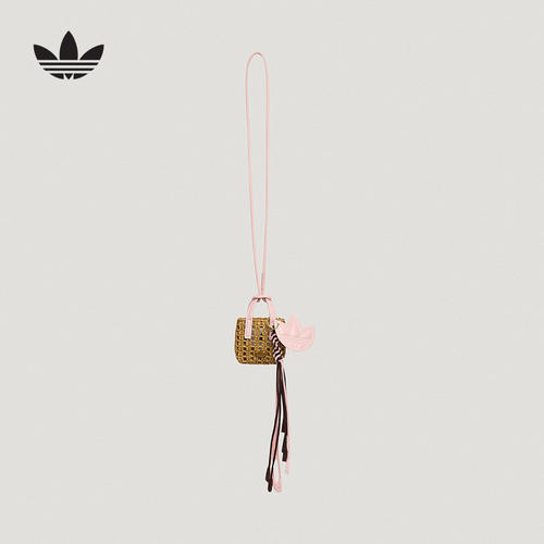 adidas阿迪达斯三叶草2026夏女度假风休闲小巧钩针编织挂件LE9842