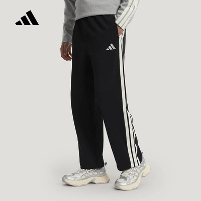adidas阿迪达斯三条纹舒适简约运动裤2026夏男针织长裤 KR2543