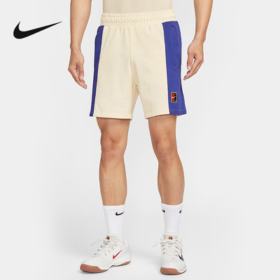 NIKE耐克网球服男子25年法网运动训练速干吸湿透气短裤FZ6952-110