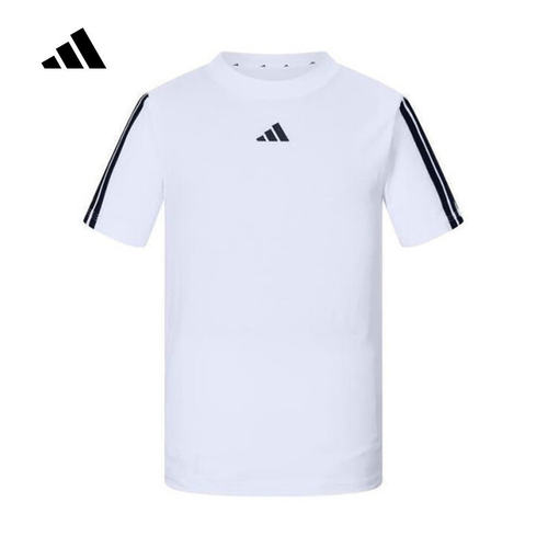 adidas阿迪达斯夏季男大童休闲运动短袖简约百搭圆领上衣 JD6488