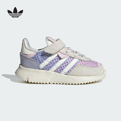 adidas阿迪达斯女婴童三叶草魔术贴运动鞋RETROPY F2经典鞋JR7996