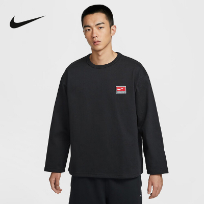 NIKE耐克男子卫衣26春新款简约休闲宽松圆领运动套头衫IF1340-010