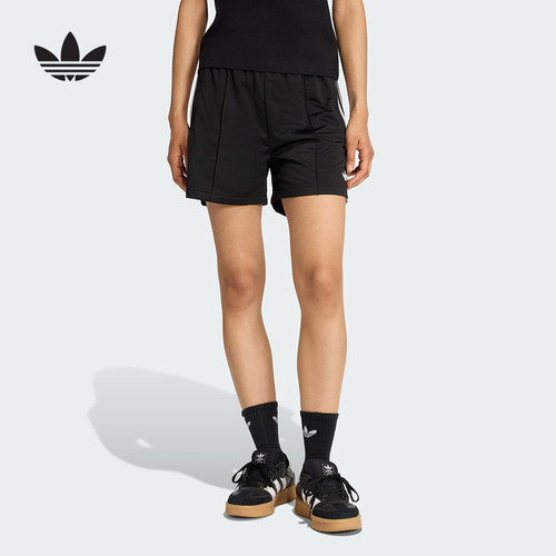 adidas阿迪达斯三叶草2026夏女宽松中腰针织休闲运动短裤 KD5569
