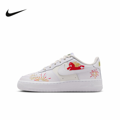 Nike耐克童鞋AFI空军一号26马年限定新年款红色板鞋IQ1133-111