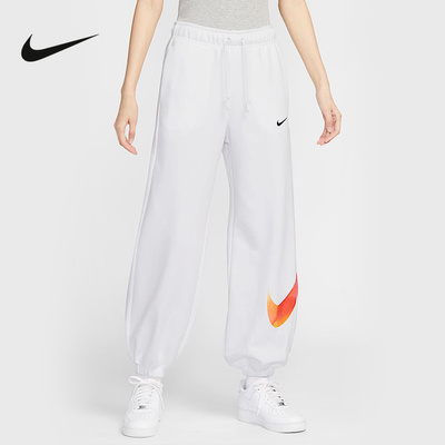 NIKE耐克女裤子春季新款针织卫裤宽松收口大勾运动长裤IF0394-100