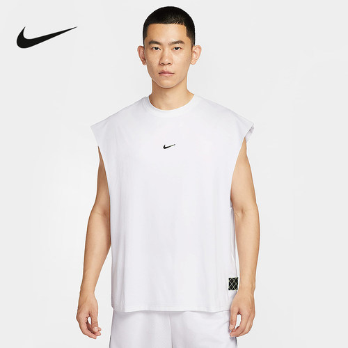 Nike耐克男子秋季新款训练篮球速干印花透气运动背心HV1889-100
