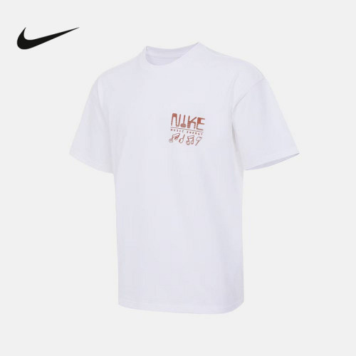 NIKE耐克男T恤2026夏季图案印花棉质短袖透气运动上衣IH1370-100