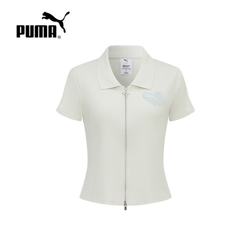 PUMA彪马飞天小女警联名夏季女士透气修身短袖t恤polo衫637466-82