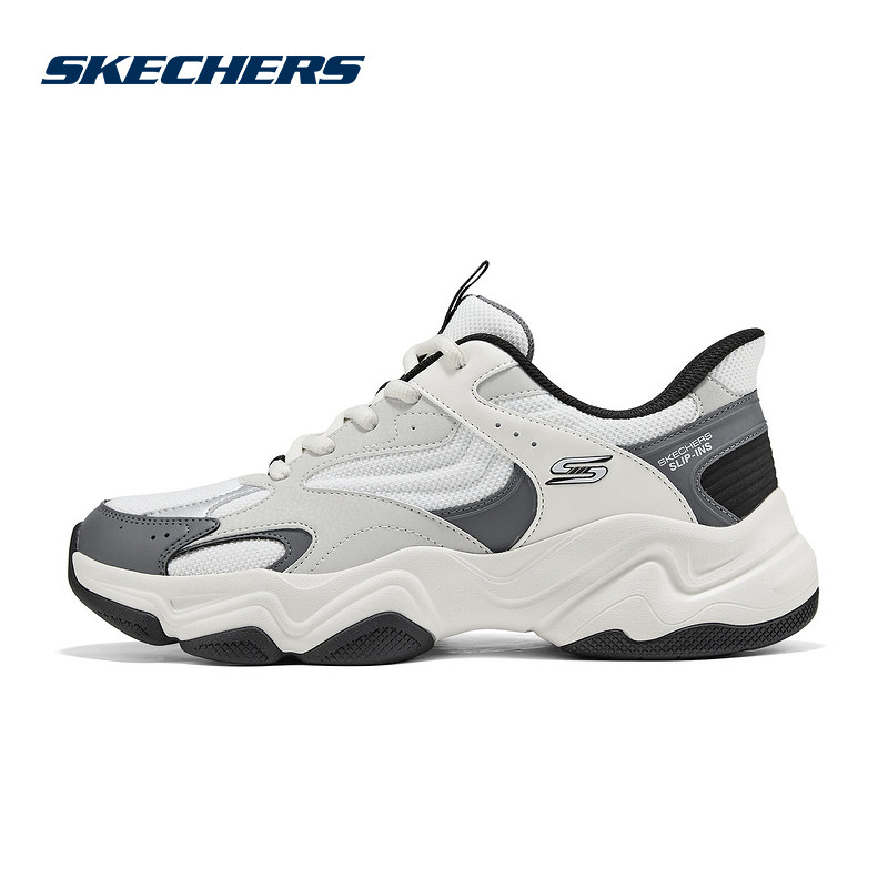 Skechers斯凯奇新款男鞋舒适透气轻便缓震老爹鞋休闲运动鞋118333