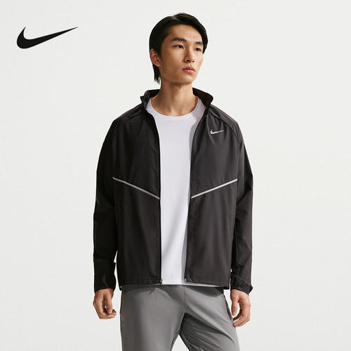 NIKE耐克男子夹克夏季新款运动休闲小标立领长袖外套IF2370-010