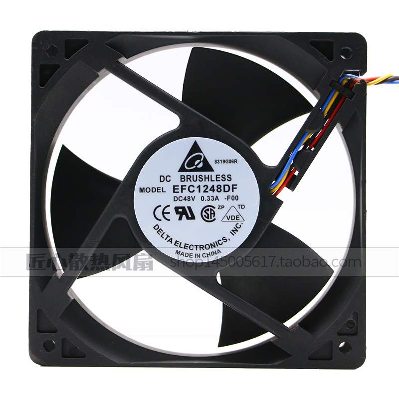 台达 EFC1248DF -F00 12032 48v 0.33A 12cm 4线 散热风扇