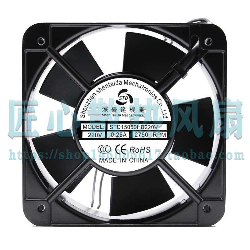 深台达机电 STD15050HB220V 0.26A 2750RPM 15厘米轴流风扇图片