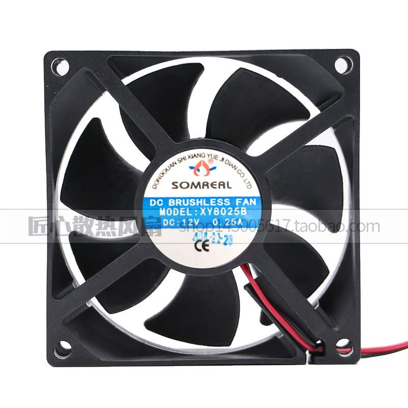 全新SOMREAL XY8025B 12V 0.25A 8CM 8025 电焊机变频器散热风扇