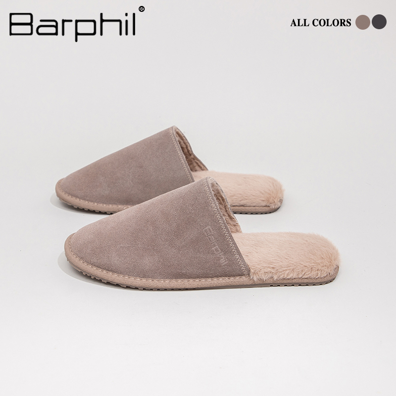 冬季保暖防滑男士皮毛拖鞋