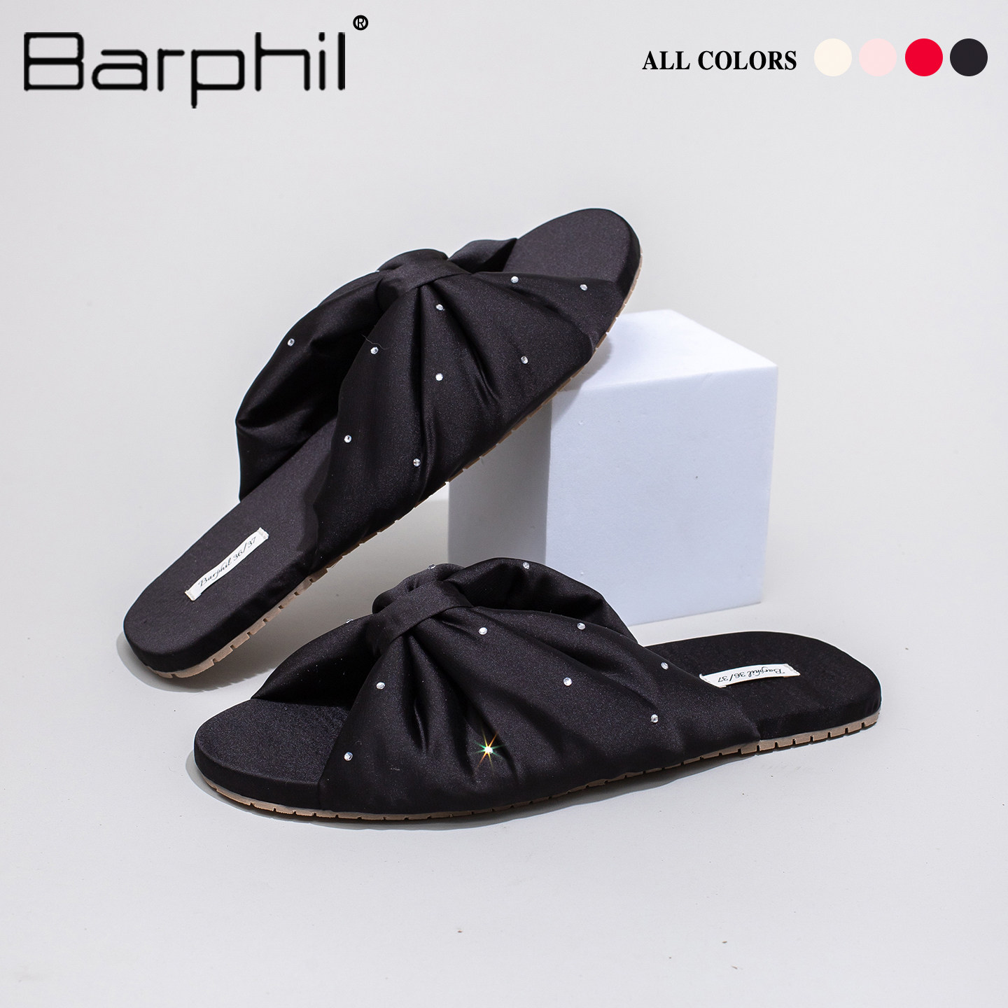 Barphil拖鞋女士春秋季2026新款室内家居防滑软底舒适度假蝴蝶结