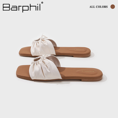 Barphil凉拖女外穿2025新款夏季一字带蝴蝶款时尚防滑软底凉鞋
