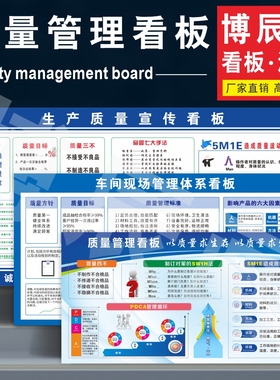 车间质量管理看板精益生产品质宣传栏pdca安全文化墙工厂企业pvc
