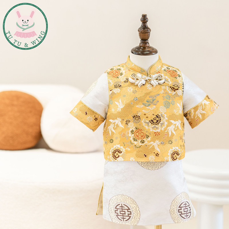 tutuwing唐装礼服定制中国风男童