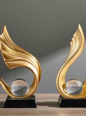 翻旧事轻奢高档风生水起摆件办公室客厅玄关酒柜装饰品博古架高端