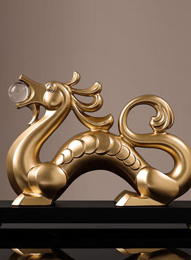 浅檬新中式龙年龙摆件家居客厅玄关招财办公室桌面开业春节新年礼