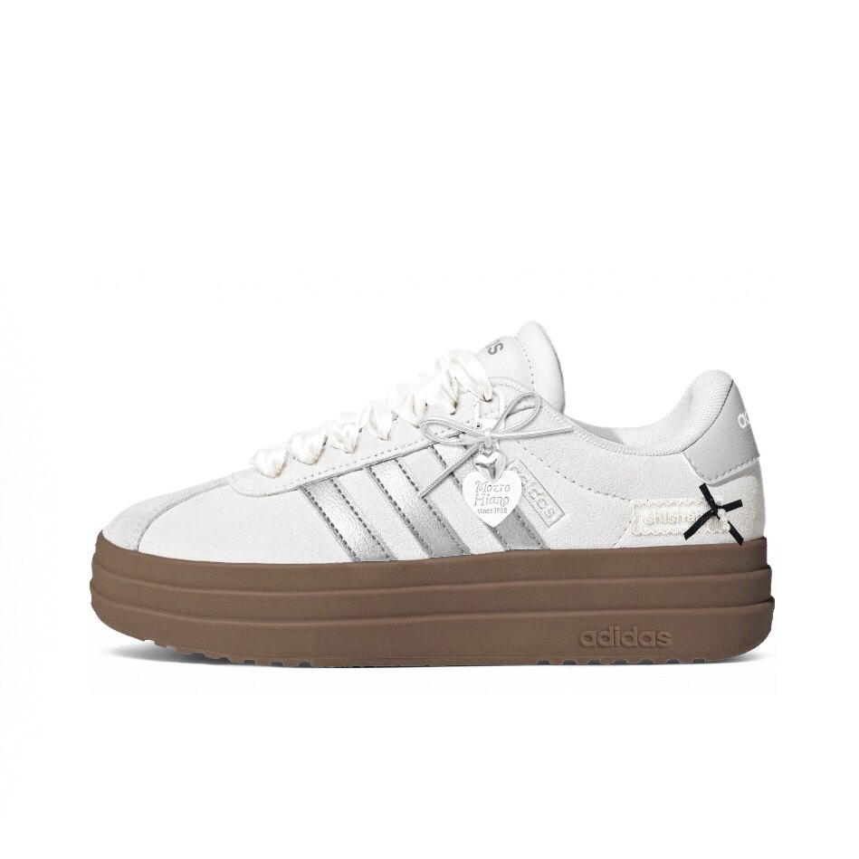 定制球鞋adidasVLCourt2.0爱意芭蕾风出游春夏甜妹低帮板鞋女鞋