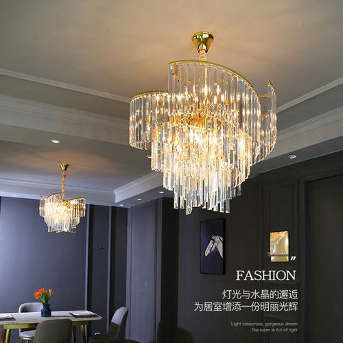 跨境轻奢客厅水晶吊灯新款创意设计卧室灯饰现代简约餐厅吊灯