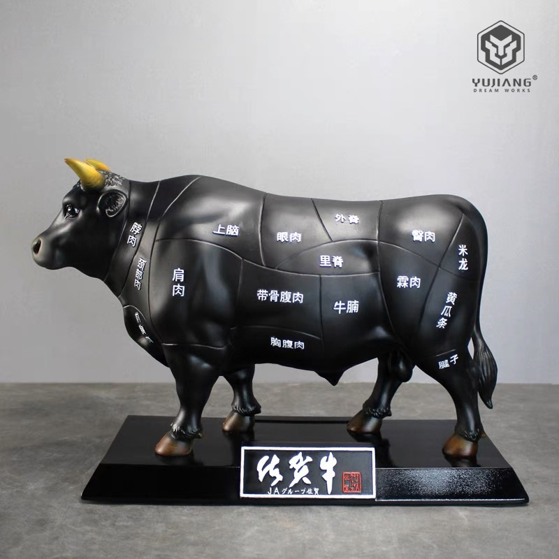 仿真日本和牛摆件招财餐厅装饰日本料理神户牛雕塑模型工艺品摆设
