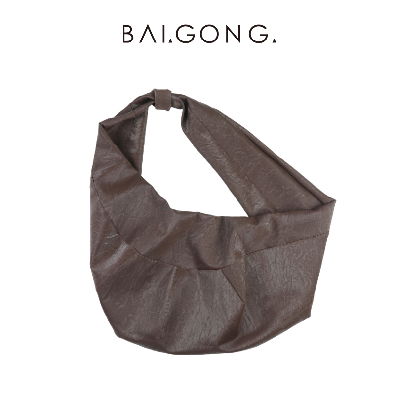 白弓BAIGONG/复古做旧擦色斜挎包36616X