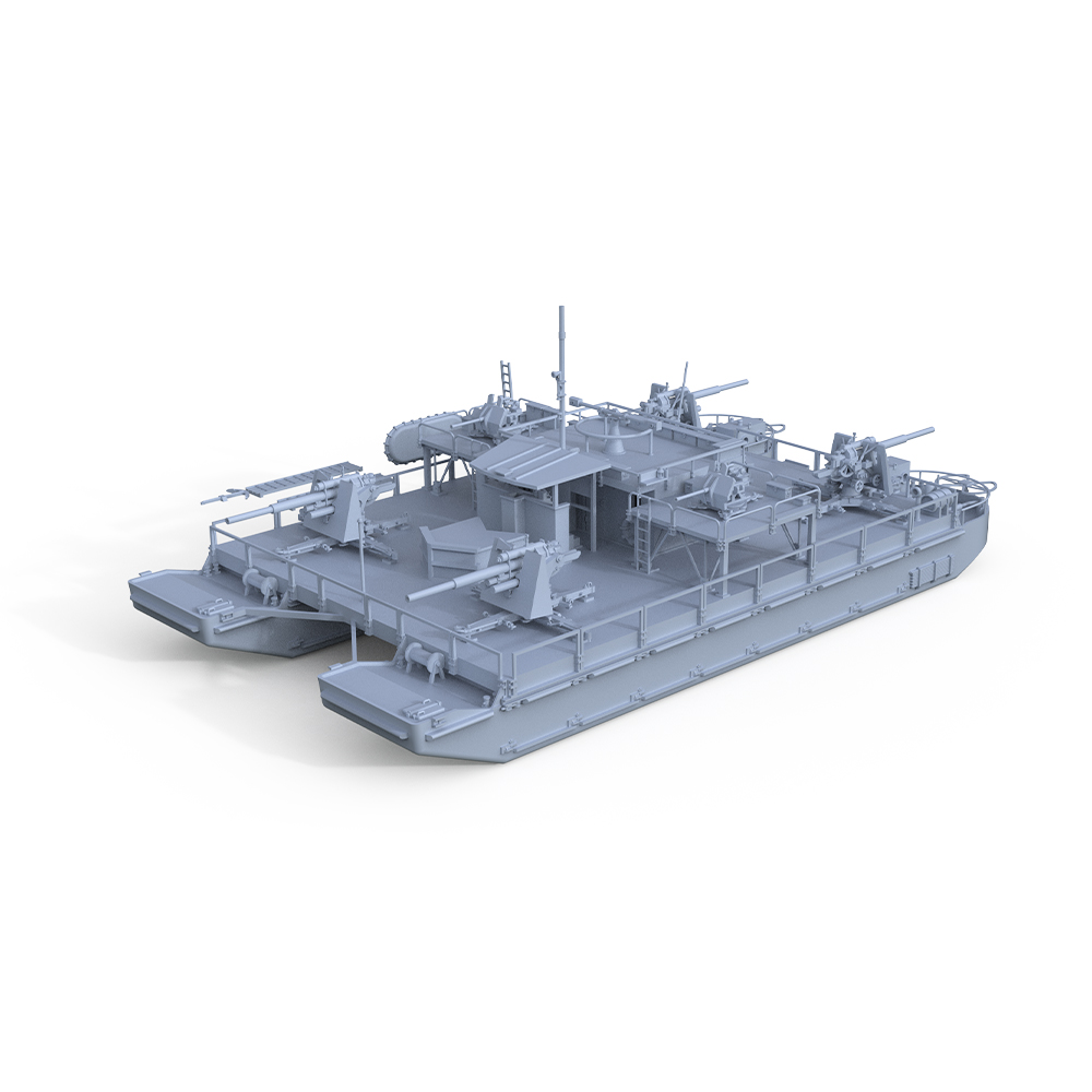 SSC600577S 1/600 军事模型 德国海军 SF40 西贝尔防空渡船