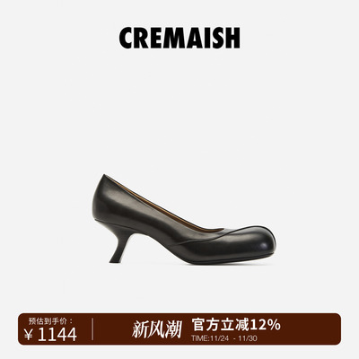 CREMAISH方头小高跟鞋
