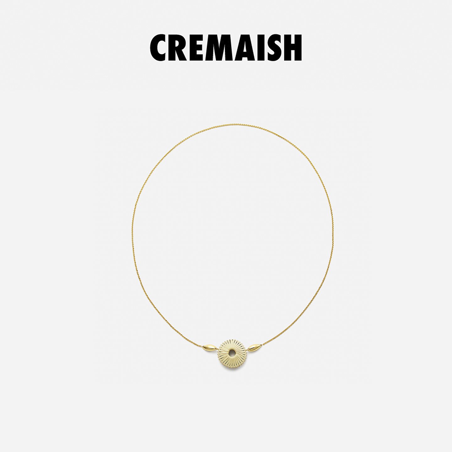 CREMAISH陀螺绕皮项链