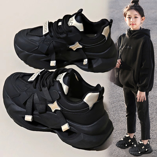 法国BADNUT女童运动鞋2025春秋新款儿童耐脏跑步鞋中大童老爹鞋